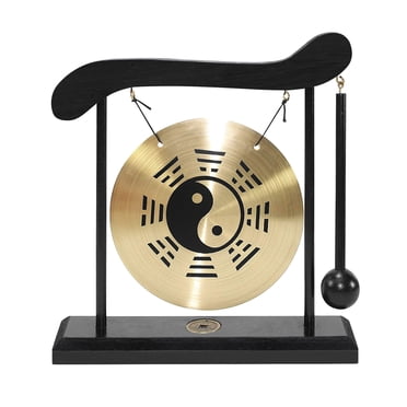 Carillon Éolien de Table pour Bureau, Instruments de Percussion avec Maillet pour Décoration de la Maison, Cadeau de Pendaison de Crémaillère - Tableau des Potins Chinois Taiji