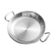 thumbnail image 4 of Plato de acero inoxidable plato de doble manija de manejo de bocadillos bandeja para servir de pollo frito, 4 of 6