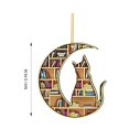 thumbnail image 2 of Unique Book Lover Shaped Bookshelf Pendant Acrylic Ornament Elegant Home Library, 2 of 6