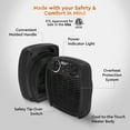 thumbnail image 4 of Comfort Zone Fan Forced Space Heater with Thermostat, Black, 4 of 7