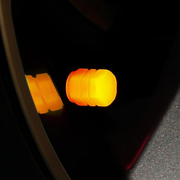 4 Pcs Dust Caps For Car Tyres,Universal Fluorescent Tyre Caps,Luminous Tire Cover Car Tire for Glow Caps R9F0