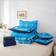 thumbnail image 6 of meiyoeat 3D Cartoon Initial Letter 7-Piece Twin Bedding For Boyswatercolor Monogrammed Alphabet L Bedding Comforter Set,Navy Blue Reversible, 6 of 7