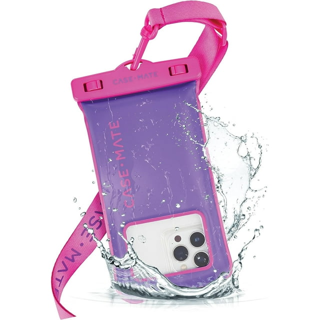 Soap Bubble IP68 Waterproof Phone Pouch/Case with Triple Seal Protection, Adjustable Strap - Waterproof Fanny Pack for iPhone 16 Pro Max/iPhone 15 Pro Max/14/13/S25/S24/Pixel 9 - Iridescent