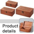 thumbnail image 5 of Wooden lockable storage box desktop storage box solid wood storage box, 5 of 7