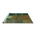 thumbnail image 2 of Ahgly Company Machine Washable Indoor Rectangle Abstract Turquoise Blue Contemporary Area Rugs, 3' x 5', 2 of 4