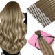 thumbnail image 1 of Extensiones de cabello con cinta YoungSee Cabello humano Marrón Balayage Cinta en extensiones de cabello humano Marrón claro Ombre Platino Rubio Cinta de extensión de cabello para agregar volumen de c, 1 of 5