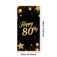 thumbnail image 3 of Elegant Gold 80th Birthday Banner Celebration Backdrop Party Decoration Photography Props Festive Event Supplies Birthday Party Decor Decors, 3 of 7