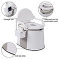 thumbnail image 7 of Portable Toilet Travel Toilet, Lightweight Camping Porta Potty with Back & Handrail Design, Detachable Inner Bucket & Removable Paper Holder, Camping RV Toilet for Adult, -, Hom, 7 of 7