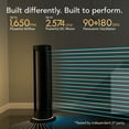 thumbnail image 3 of Vornado ARA® Oscillating Tower Fan with Ambient Light and Remote, 40 Inch, Quiet Powerful Fan, 5 Speeds, Touch Control, Illuminated Air Circulator for Home, Black, 3 of 6