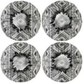 thumbnail image 2 of Shower Caps,White Geometric Diamond Striped Pattern Waterproof Shower Cap for Women 4 Pieces,Double Reusable Hair Cover for Shower PEVA Elastic Stretch Hem, 2 of 7