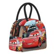 thumbnail image 3 of Bolsa de almuerzo portátil con aislamiento de Cars Lightning Mcqueen, bolsa de mano térmica con bolsillo frontal para hombres, mujeres y adolescentes, 3 of 7