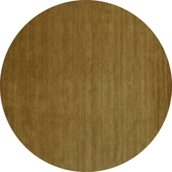 Ahgly Company Machine Washable Indoor Round Abstract Turquoise Blue Contemporary Area Rugs, 6' Round