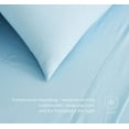 thumbnail image 3 of Chezmoi Collection Extra Soft Bed Sheets Set, Double Brushed Microfiber 14-Inches Deep Pockets, 4-Piece Sheet Set, California King, Chambray Blue, 3 of 8