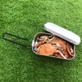 thumbnail image 3 of Mini Folding Lunch Box Steaming Rack Bowl Combo Set for Picnic Camping Hiking Fishing Mountaineering, 3 of 7