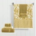 thumbnail image 2 of Pacific Coast Textiles Juego de Toallas de Baño de Algodón de 6 Piezas con Filigrana de Trébol, Color Dorado, 2 of 5