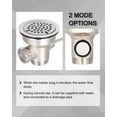 thumbnail image 4 of 3-1/2 Inch Commercial Sink Drain with Lever Handle Kitchen Sink Opening Waste Drain Valve Stopper Prevents Sink Clogged Overflow for 1/2/3 Compartment Sink Style Drains, 4 of 6