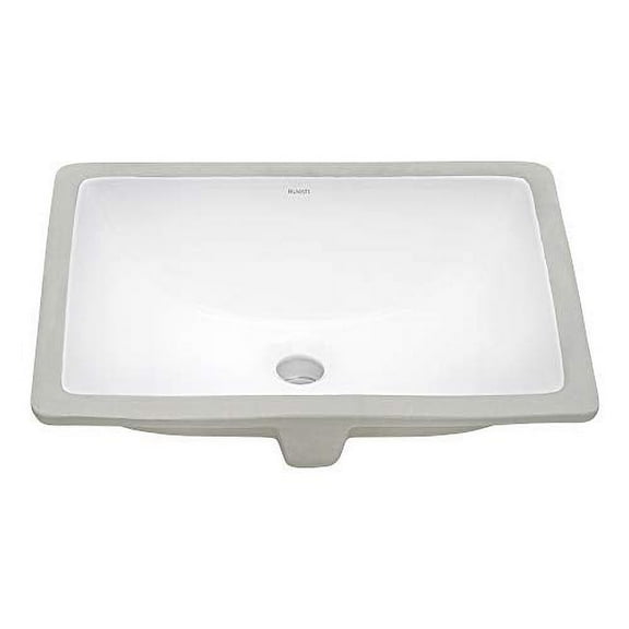 Ruvati 18 x 13 inch Undermount Bathroom Vanity Sink White Rectangular Porcelain Ceramic with Overflow - RVB0718