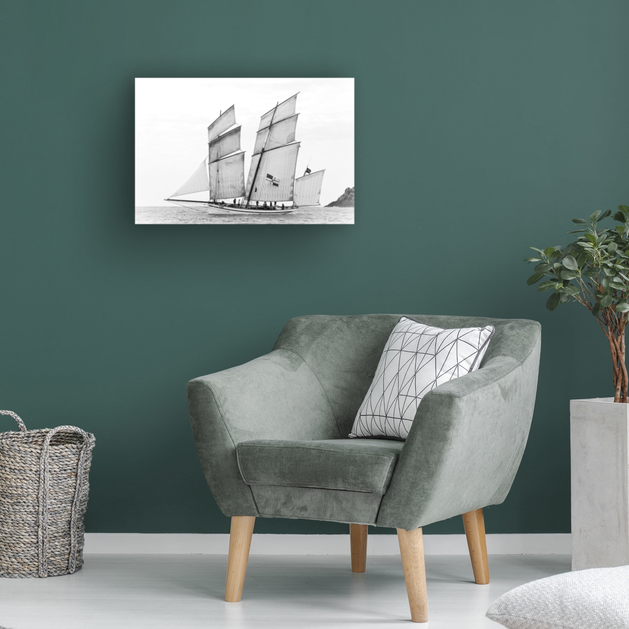 Trademark Fine Art Vincent DEMOULIN Sailboat Qla Granvillaiseq Canvas Wall Art