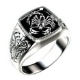 thumbnail image 5 of Opolski Men Scorpion Engraved Alloy Wide Finger Ring Birthday Club Party Jewelry Gift, 5 of 6
