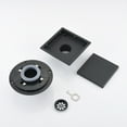 thumbnail image 7 of 6 Inch Square Shower Floor Drain 304 Stainless Steel Grid Grate Floor Drain, Matte Black, 7 of 7