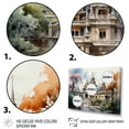 thumbnail image 3 of Designart "Reflecting at a Thai Temple I" Thailand Floater Framed Wall Art Living Room, 3 of 7