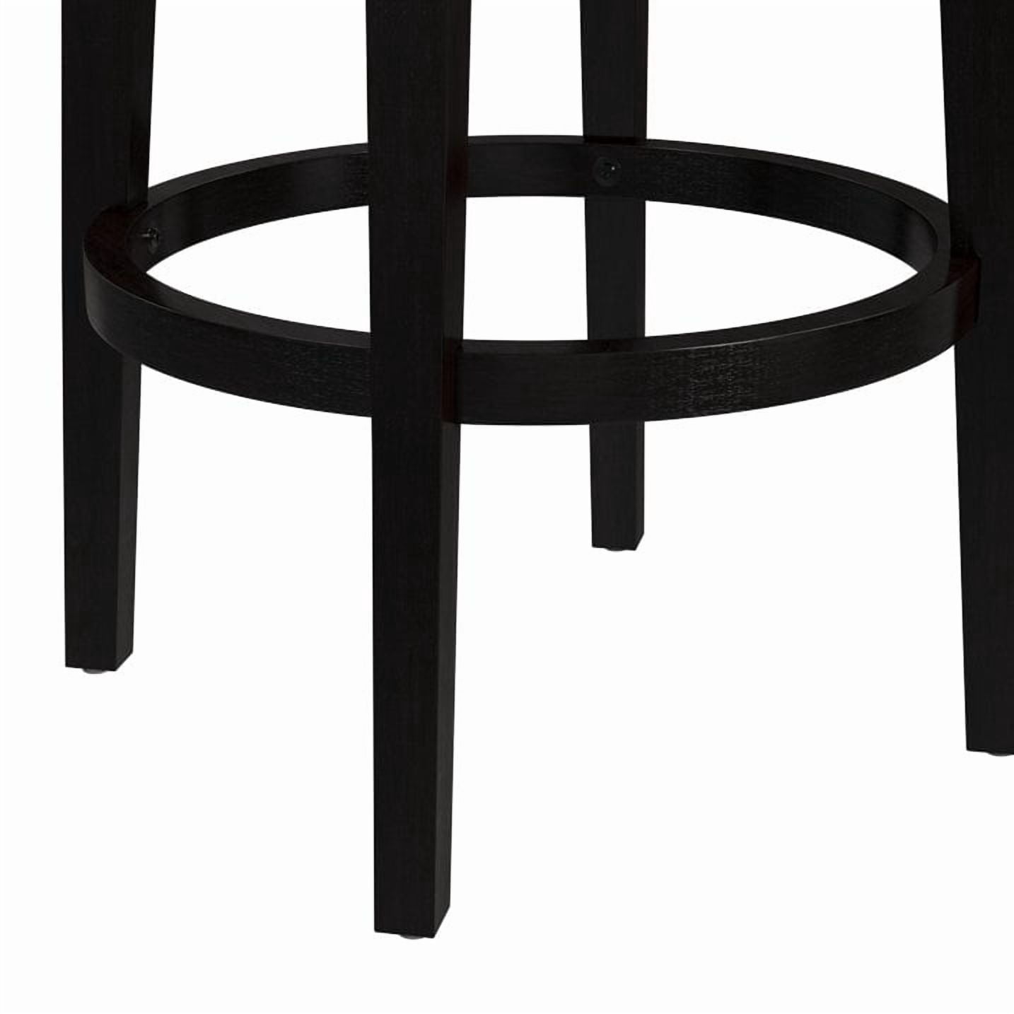 Hillsdale Furniture Kaede Black Wood and Faux Leather Counter Height Swivel Stool, Weathered Gray