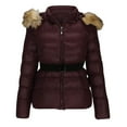 thumbnail image 3 of 2024 Autumn And Winter Women's Lightweight Down Warm Quilted Padded Hooded Jacket Low Cut Jacket down Coats plus Size Snowmobile Jackets Womens Warm Long Jacket Lightweight down Coats Womens plus Size, 3 of 8