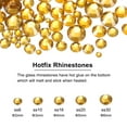 thumbnail image 2 of Uxcell 1450Pcs Rhinestones Hotfix Cristales de Vidrio Gems SS6-SS30 Set, Dorado, 2 of 6
