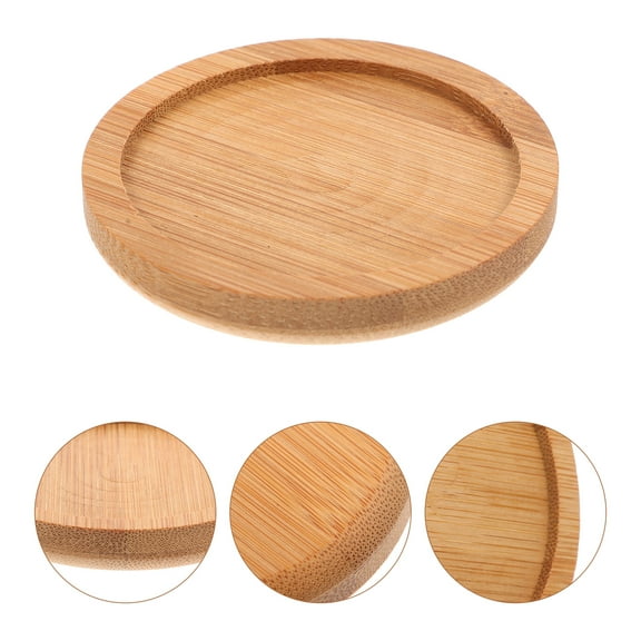 NUOLUX 6Pcs Bamboo Coffee Cup Coasters for Table Teacup Protection Absorbent Drink Coasters