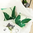 thumbnail image 3 of Unique Bargains Leaves Decorative Throw Pillow Cover #2 18" x 18" 2 Pack, 3 of 7