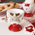 thumbnail image 4 of Christmas Decor Glass&Bottle Ceramic Christmas Egg Cup Funny Christmas Egg Cup Santa Egg Cups Adorable Egg Stand Egg Container Ceramic Egg Supporting Rack Egg Egg Organizer For Serving Break, 4 of 9