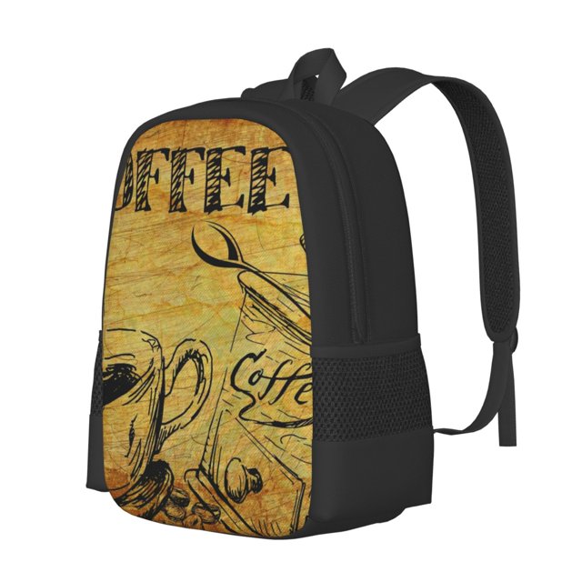 Balery Coffee Vintage Mochila para hombre y mujer - Tela Oxford 600D resistente - Gran capacidad, resistente al agua, ideal para la escuela, viajes y senderismo
