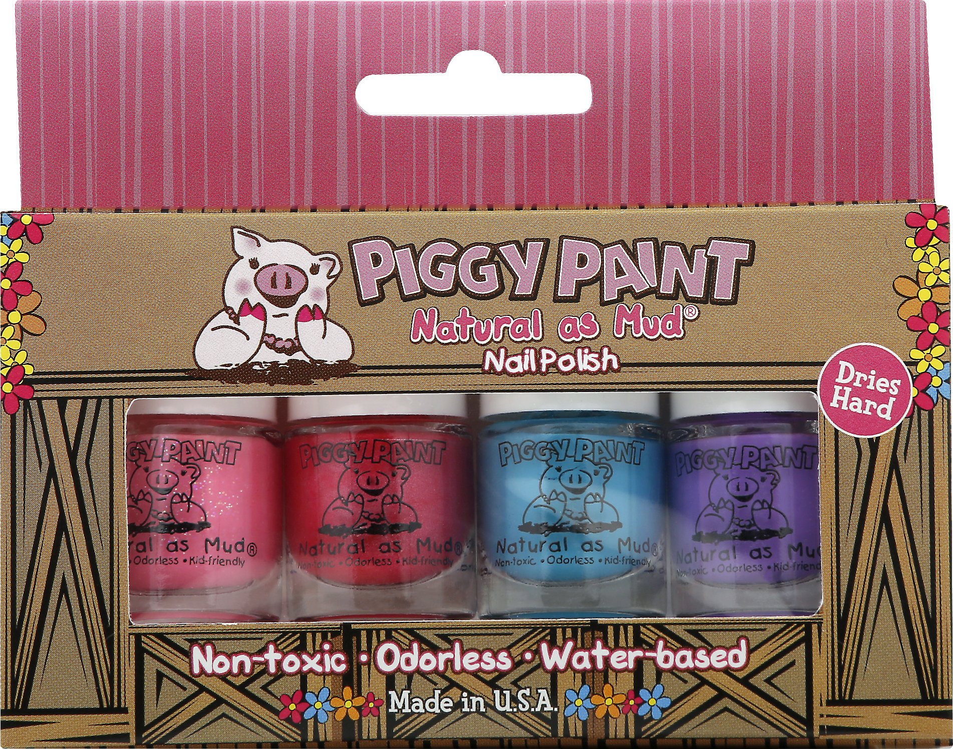 Piggy Paint Nail Polish- 4 Bottle Box- Non-toxicColors may vary from image based on Availbilty) - image 2 of 2