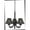 Black/Walnut, variant on Patio Living Versailles Chandelier 19750 with Black Body and Stone Wicker Shades