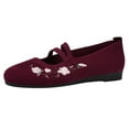 thumbnail image 2 of Tawop Orthopedic Shoes for Women Slip On Work Flat Breathable Soft Wine Size 9.5, 2 of 5