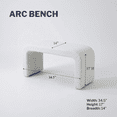 thumbnail image 2 of Aykah Arc Upholstered Ottoman Stool, Curved Arch Design, Modern Accent Seating, Modern Bedroom Bench, Upholstered End of Bed Bench (Chantilly - Large), 2 of 4
