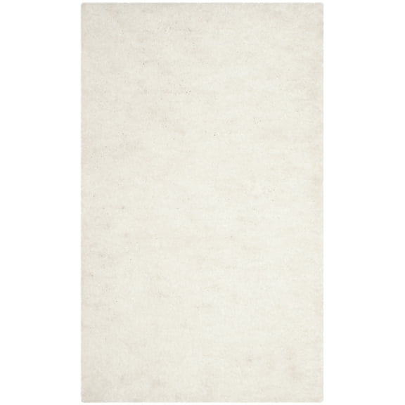 SAFAVIEH Sybella Solid Plush Polyester Sheep Shag Area Rug, Ivory, 3' x 5'