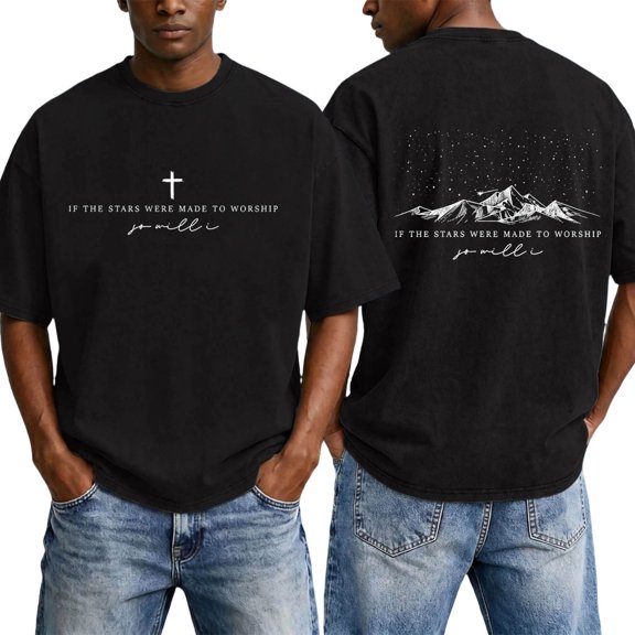 Wsysadlol Christian Shirt for Men Women Faith Jesus Cross Bible Verse Shirts Vintage Graphic Tee Top