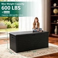 thumbnail image 4 of WASUHE 260 Gallon Outdoor Storage Box, Large Resin Deck Boxes Outdoor Waterproof, Deck Storage Box for Patio Furniture Outdoor Cushions, Throw Pillows, Garden Tools and Pool Floats, Black, 4 of 8