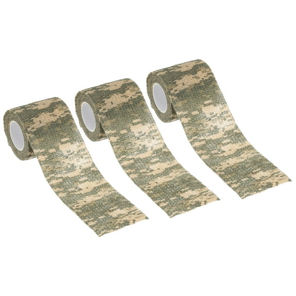 Uxcell Camouflage Tape 2" x 5 Yards, 3 Pack Self Adhesive Protective Camo Tape Wrap Waterproof Bandage, Digital