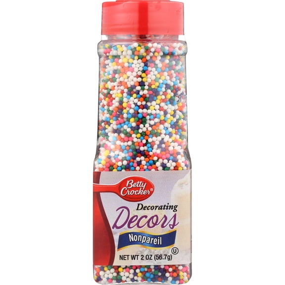 Pack of 6, Betty Crocker Nonpareil Decorating Decors, 2 oz