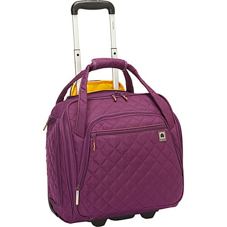 Delsey Quilted Rolling Underseat Tote