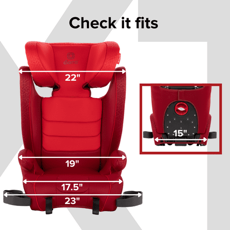 Diono Monterey XT Latch 2-in-1 Expandable Booster Car Seat, Red