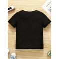 thumbnail image 2 of T-Shirts Créatifs à Imprimé Graphique Cœur, Col Rond Manches Courtes Doux et Élastique, Hauts d'Été pour Filles, 2 of 6