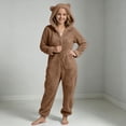 thumbnail image 4 of JOANKDMI Tween Girls Fleece Size 11-12 Onesie Pajamas with Cute Ears Hood Zipper Front Fuzzy Warm Sleepwear Fluffy One Piece Jumpsuit for Winter Lounge Home Casual Nightwear, 4 of 7