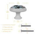 thumbnail image 4 of 4PCS Round Ethnic Flower Texture Cabinet Fluorescence Knob Glowing in the Dark Furniture Drawer Pulls Handle with Screws, 4 of 5