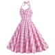 thumbnail image 4 of ICHUANYI Clearance Women's Fashion V-neck Sleeveless Vintage Printed Party Cocktail Dresses Stretchy Dresses(Pink, L) ICHUANYI WER2023080802574, 4 of 8