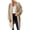 🔥 Khaki, variant on Sentmoon Blouse for Women Lapel Long Sleeve Womens Fall Clothing Plus Size Solid Color Loose Warm Women's Travel Outfits Winter for Chilly Winter Mornings XL