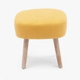 thumbnail image 2 of WestinTrends 21" Wide Square Upholstered Cushion Ottoman Foot Stool, Mustard, 2 of 10