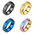 thumbnail image 2 of Double Beveled Edge Frosted Finger Ring Party Women Men Couple Jewelry Gift, 2 of 8